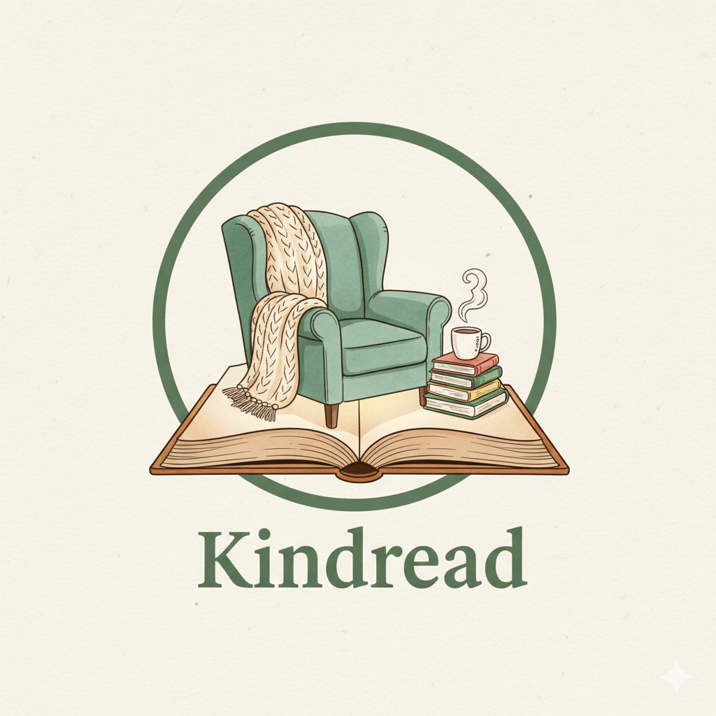 Kindread — a cozy reading chair with books and a steaming mug